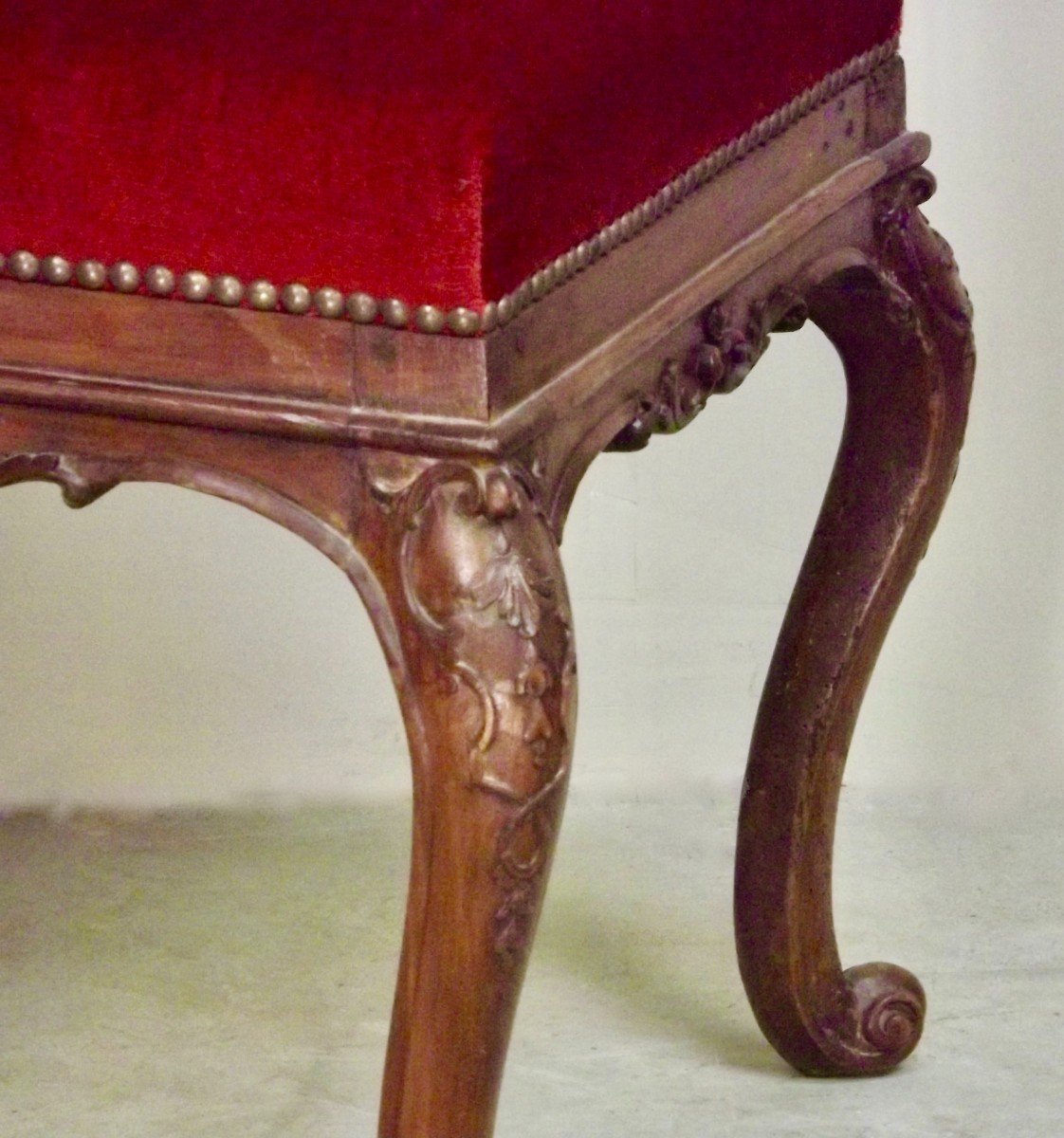 Pair Of Natural Wood Stools, 18th Century Italy.-photo-1
