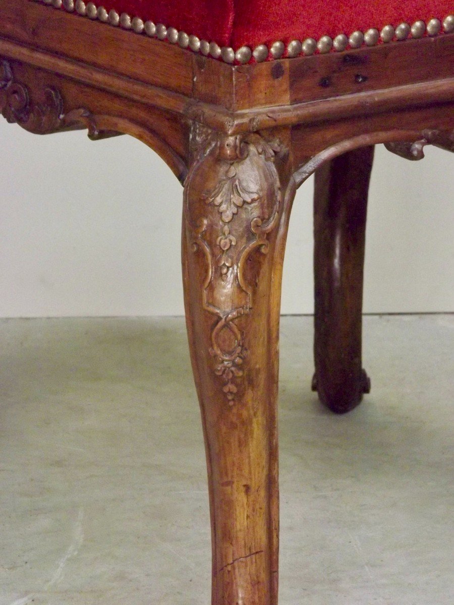 Pair Of Natural Wood Stools, 18th Century Italy.-photo-3