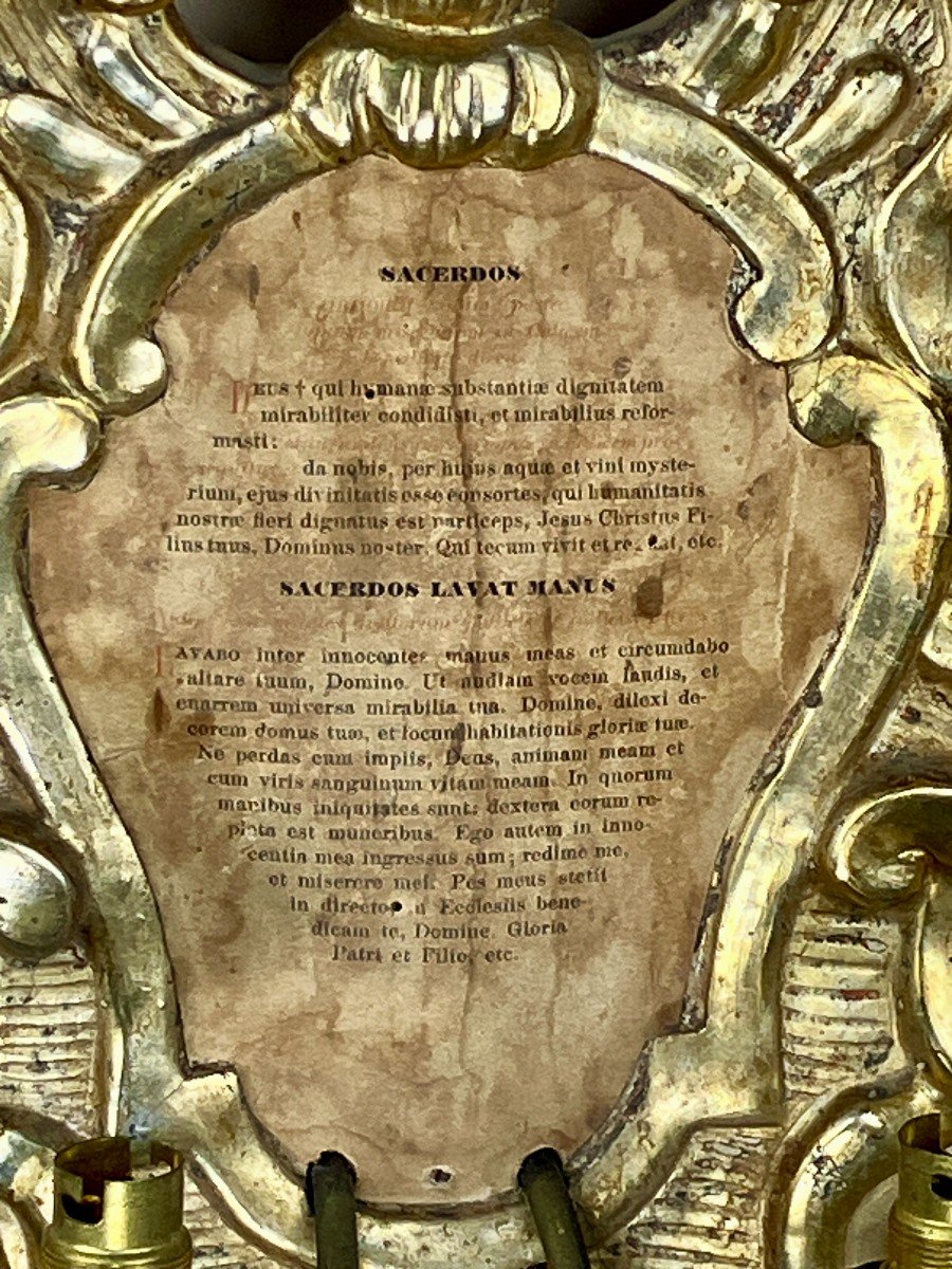 Paire d'appliques en bois doré XIXème siècle.-photo-3
