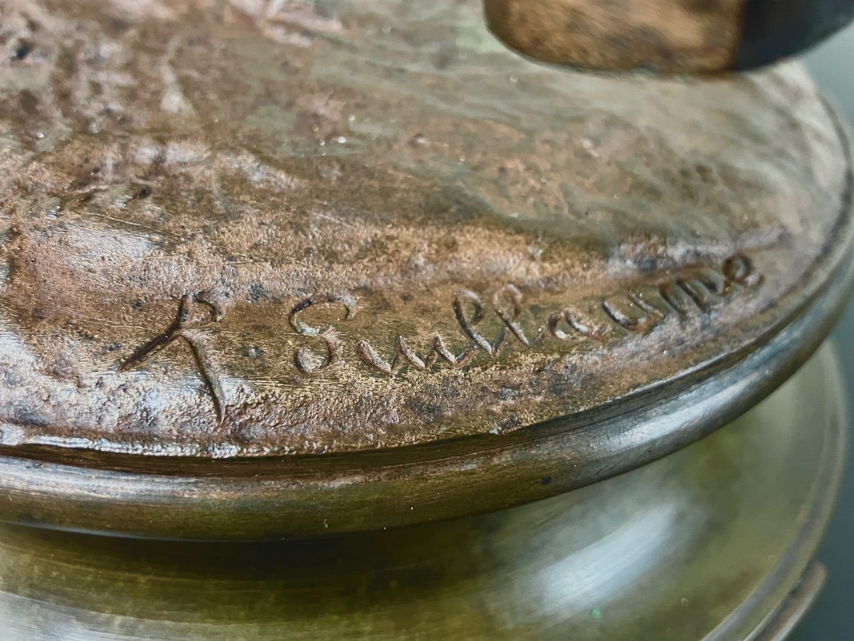 “happy Day” 19th Century Bronze.-photo-5