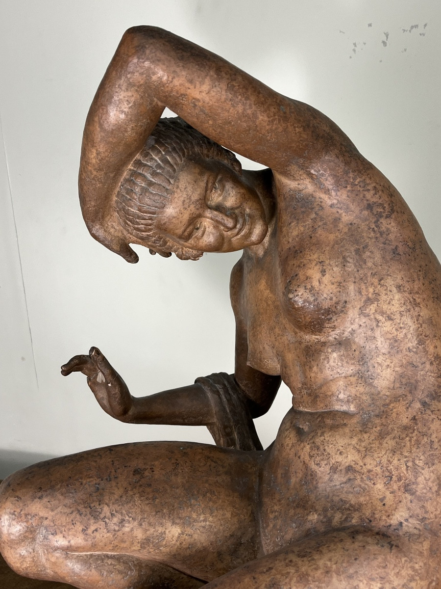Marcel Bouraine (1866-1948) Bather With Drape. -photo-4