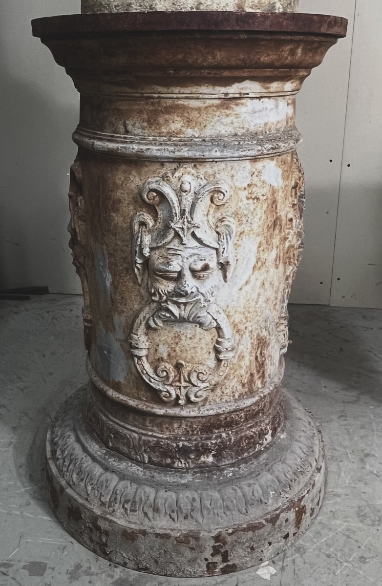 Statue en fonte « L’automne » sur son socle.-photo-3