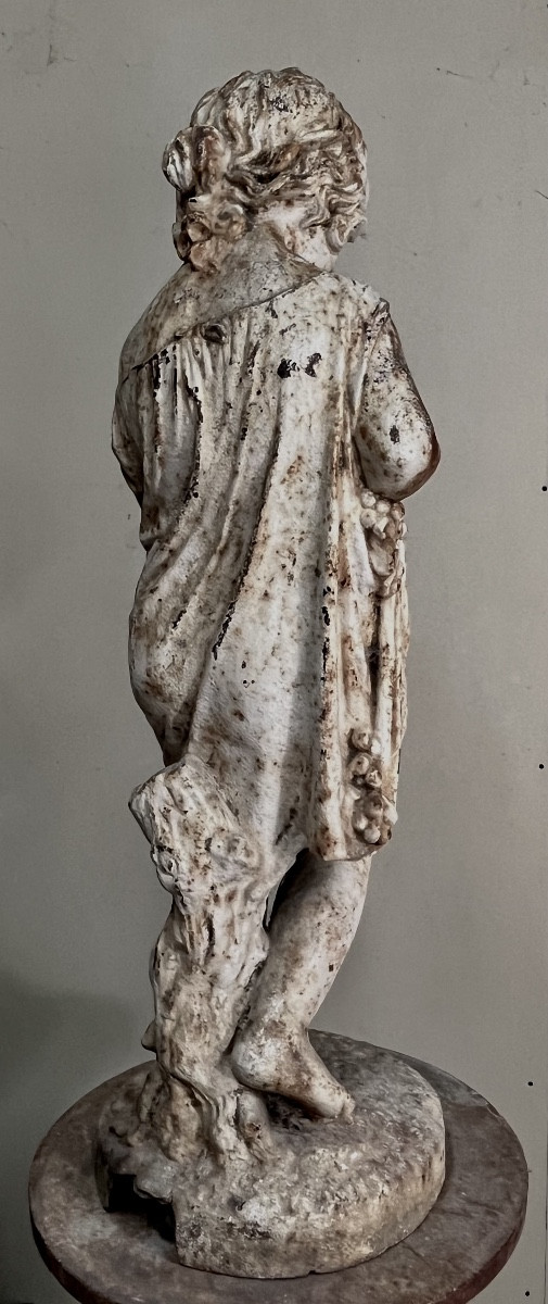 Statue en fonte « L’automne » sur son socle.-photo-2