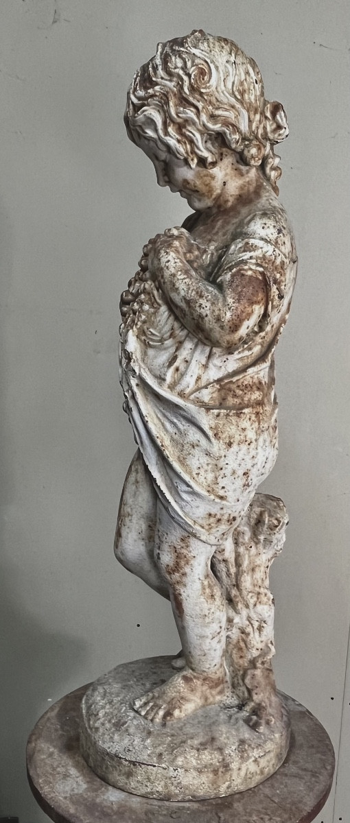 Statue en fonte « L’automne » sur son socle.-photo-4