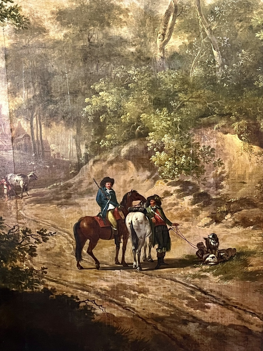 Large Pastoral Scene, Late 18th Century.-photo-2