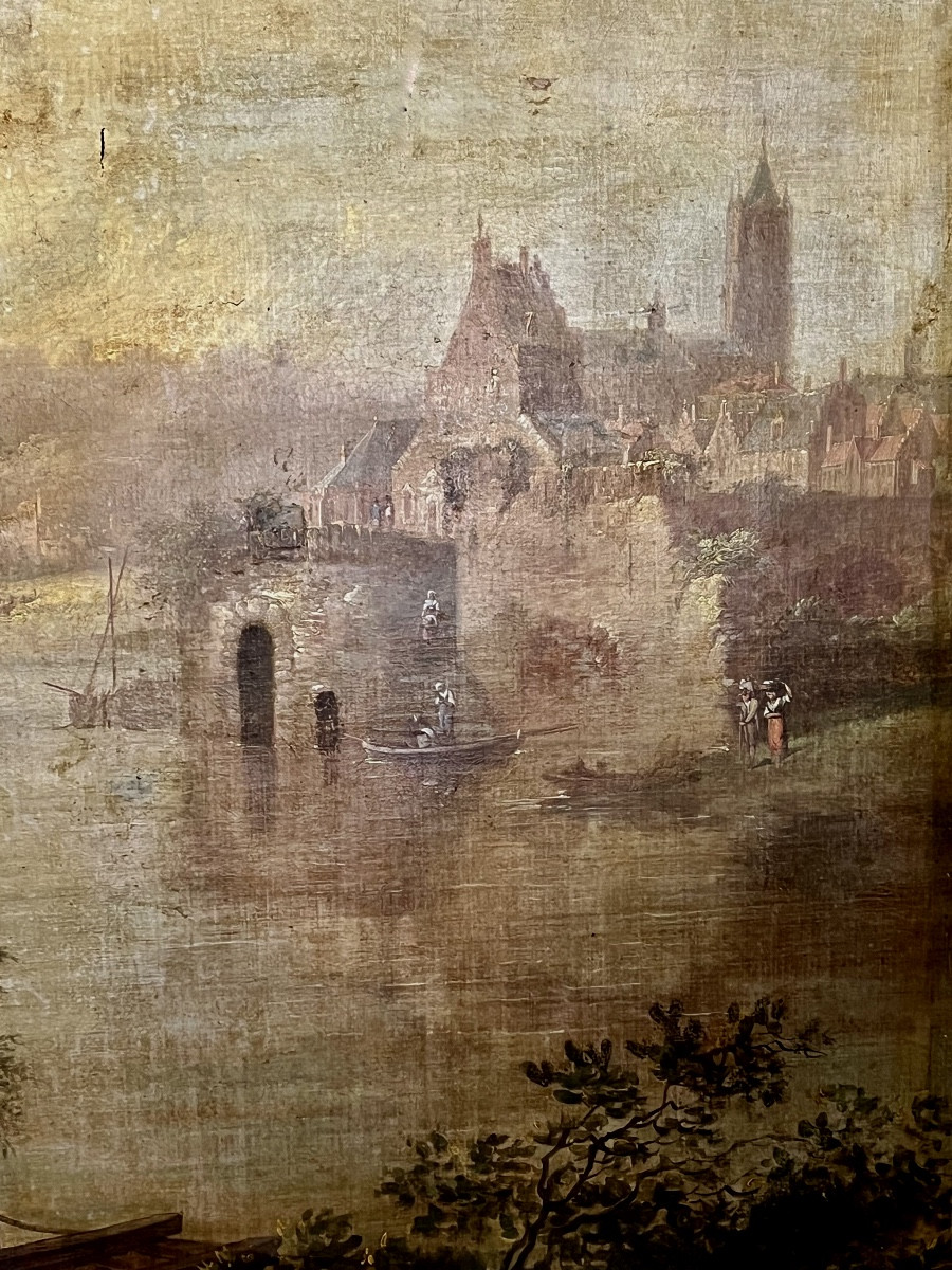 Large Pastoral Scene, Late 18th Century.-photo-4