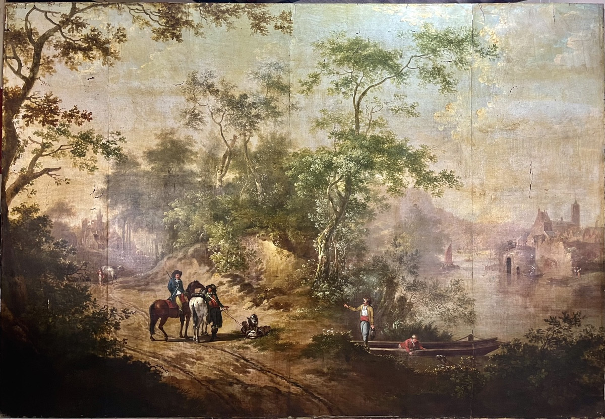 Large Pastoral Scene, Late 18th Century.