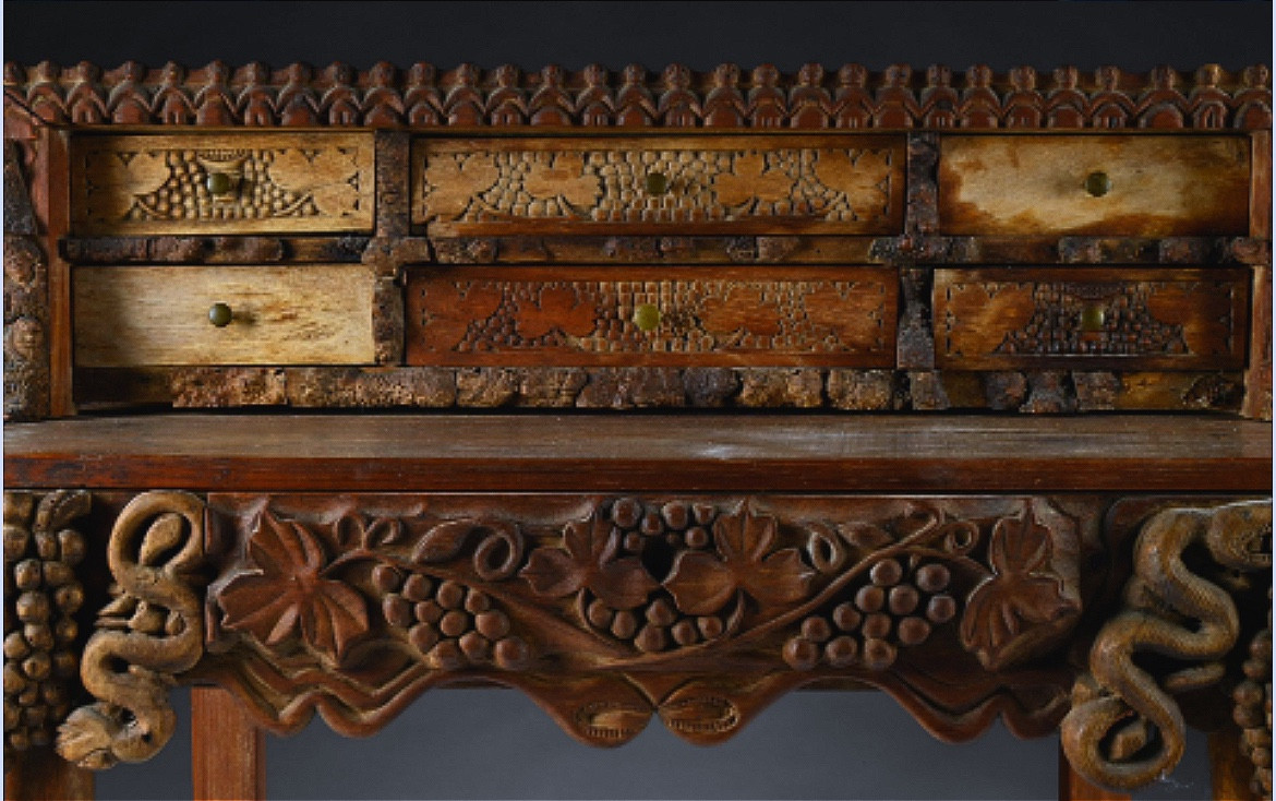 Folk Art 19th Century Stepped Desk.-photo-7