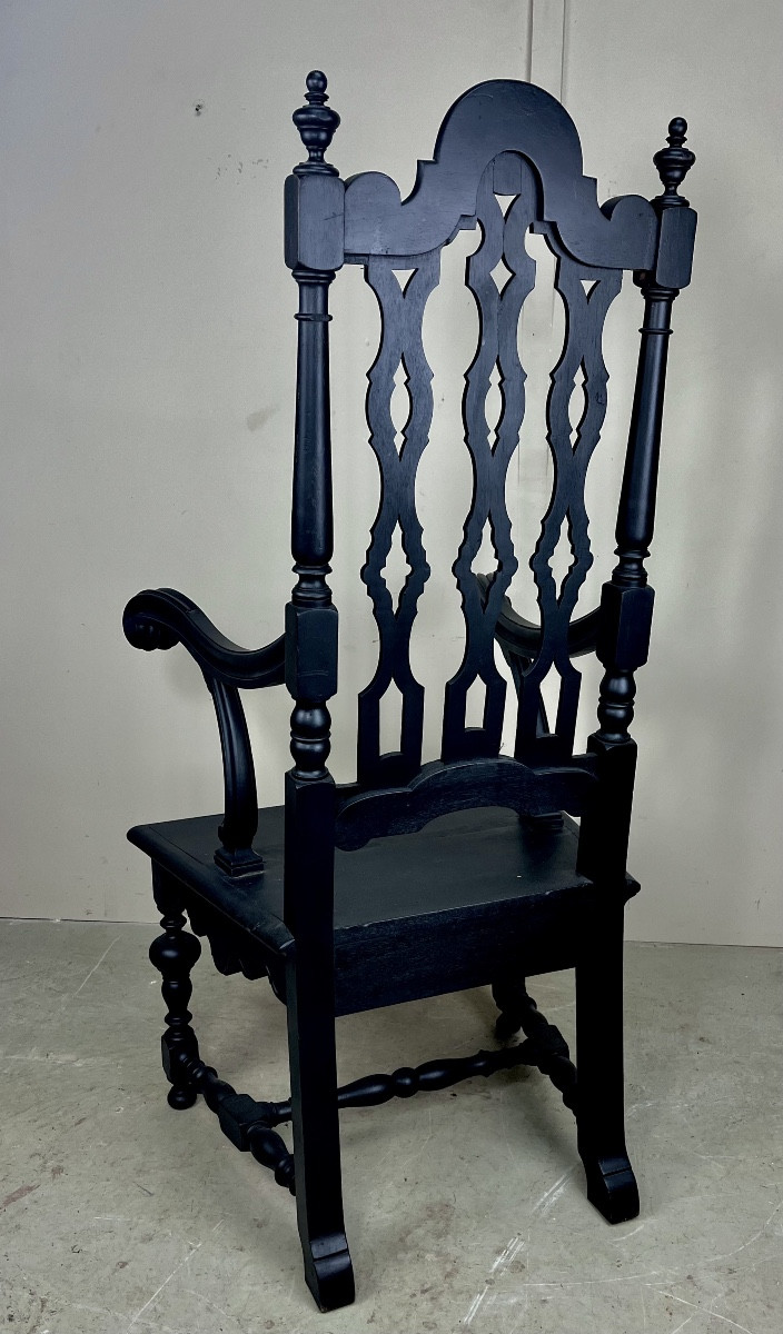 Pair Of Large Armchairs.19th Century Italy.-photo-4