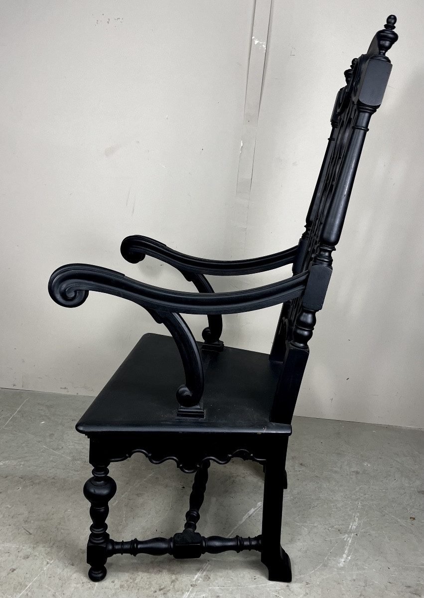 Pair Of Large Armchairs.19th Century Italy.-photo-5