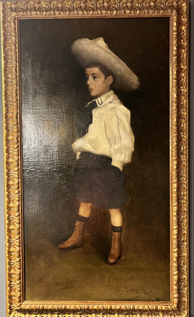 Marcel Dominique Poggioli  1883/1969 . Enfant au chapeau.