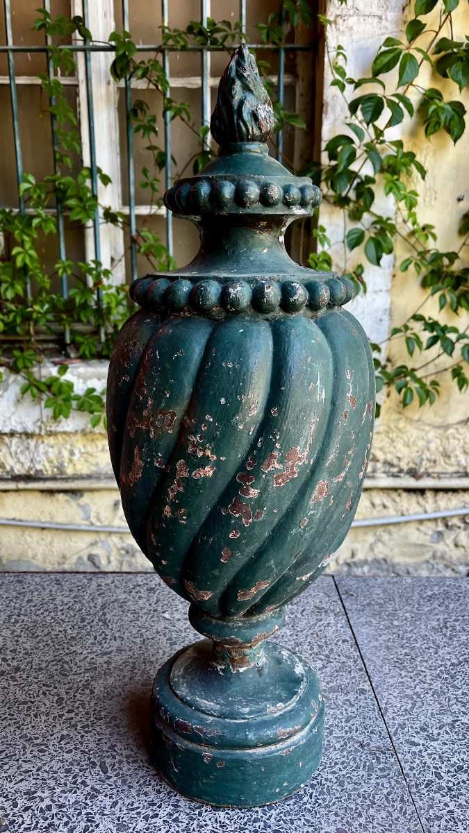 Paire de pots à feux en fonte du XIXeme-photo-4
