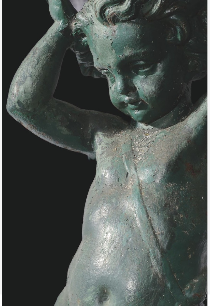 19th-century Fountain With A Putto.-photo-2
