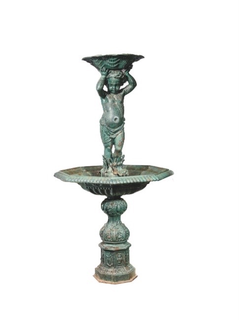 19th-century Fountain With A Putto.-photo-3