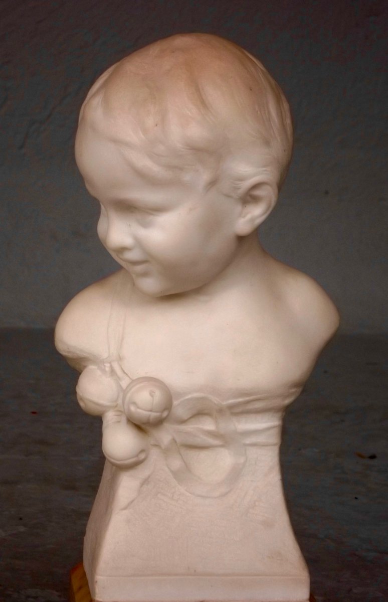 19th Century Marble Bust-photo-4