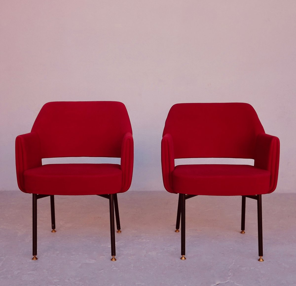 Pair Of Armchairs By Marc And Pierre Simon-photo-4