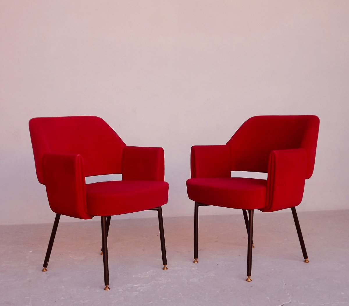 Pair Of Armchairs By Marc And Pierre Simon