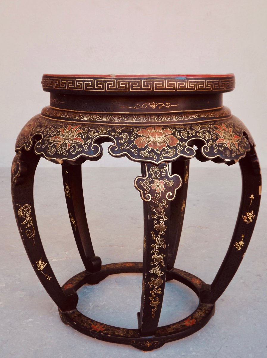 Tabouret Chine fin XIXe-photo-3