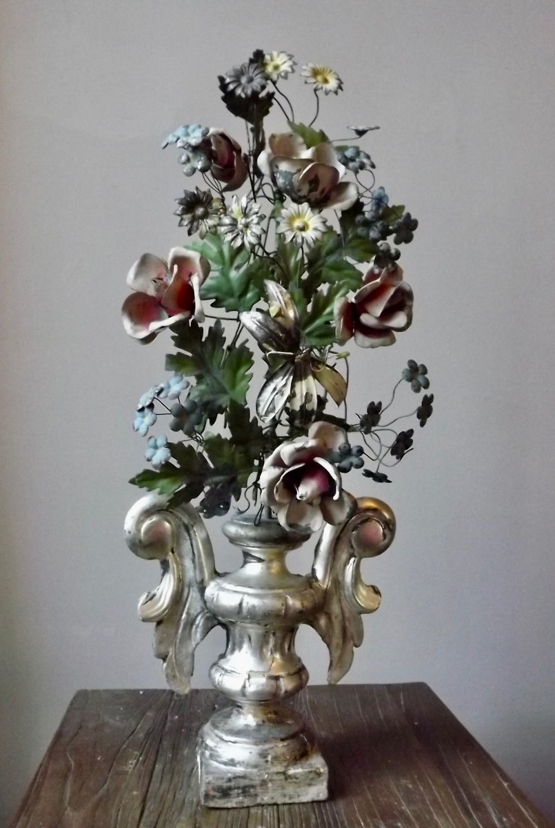 Paire de Bouqueti&egrave;res d&eacute;but du XIXe si&egrave;cle-photo-3