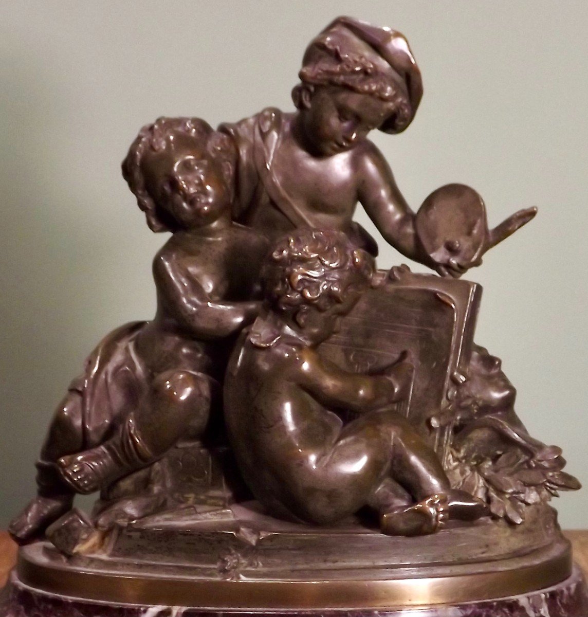 Groupe en bronze de Louis-Valentin Elias ROBERT-photo-2
