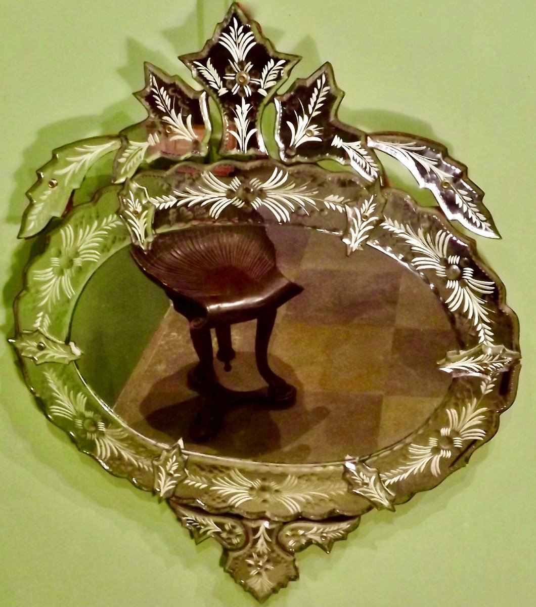 Paire de miroirs de Venise.-photo-6