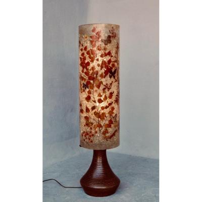 Accolay, Lampe en céramique et résine. 1970