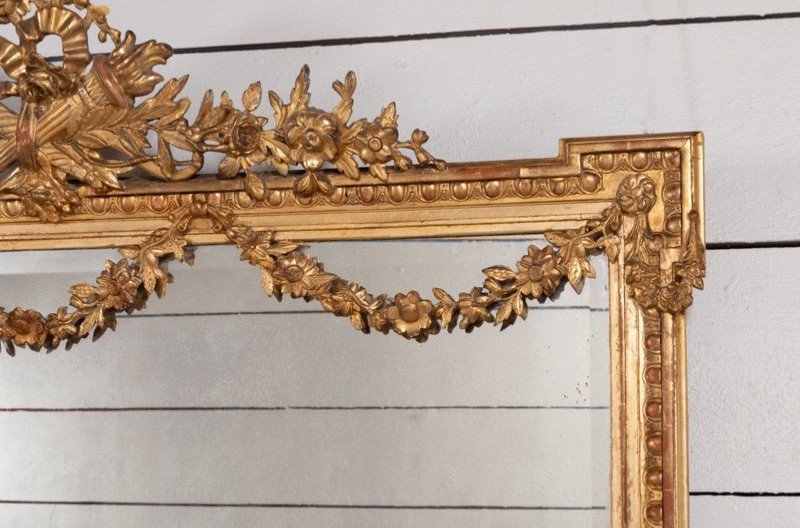Very Large 19th Century French Horizontal Mirror-photo-2