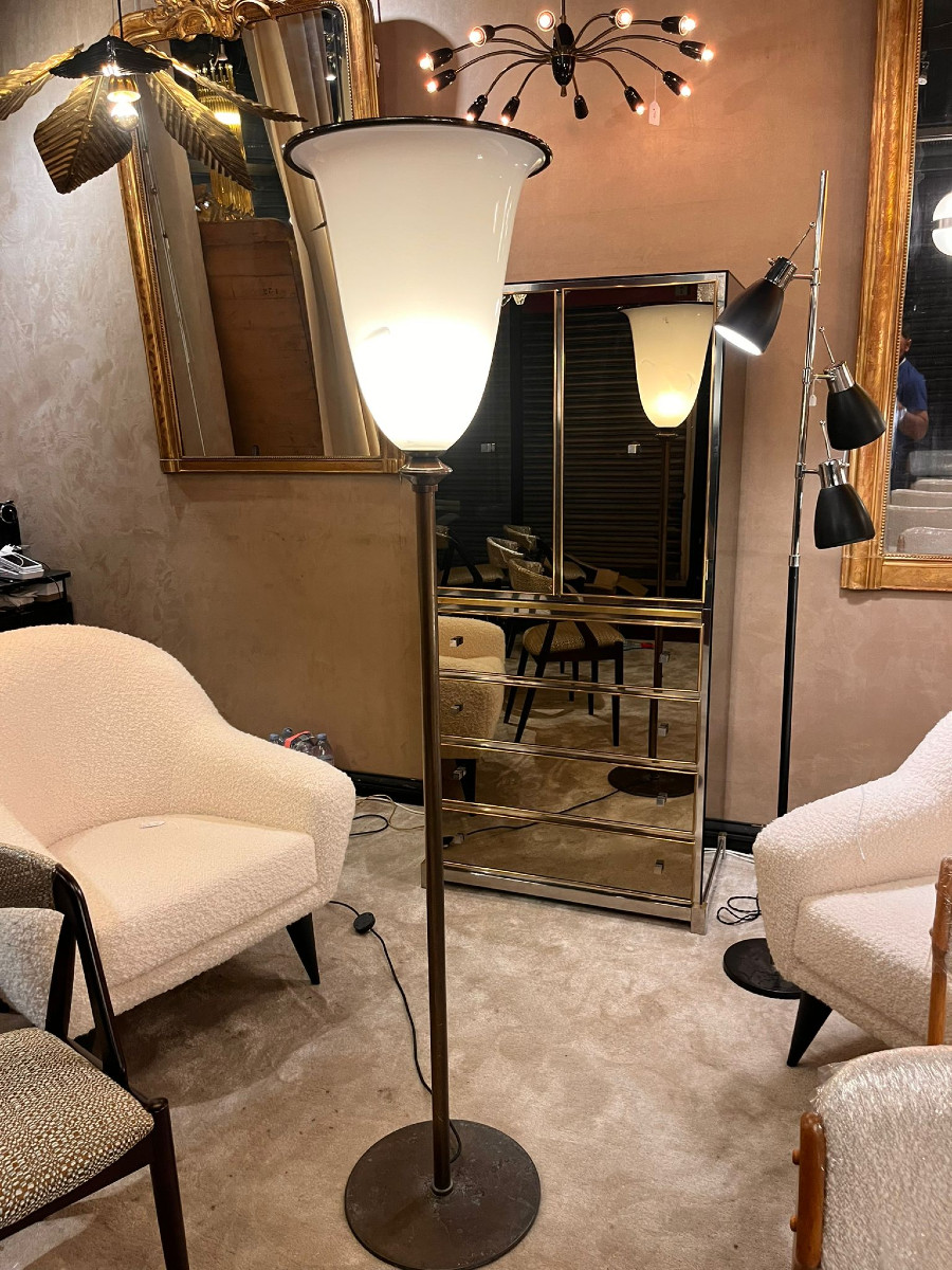 1970 Elegant Italian Floor Lamp By Barovier & Toso-photo-4