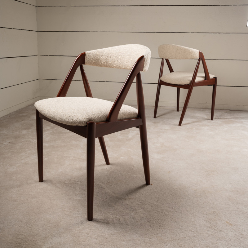 1960 Set Of 4 Kai Kristiansen Teak Chairs-photo-3