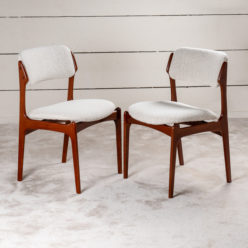 Beautiful Set Of 12 Scandinavian Chairs In Teak-photo-2