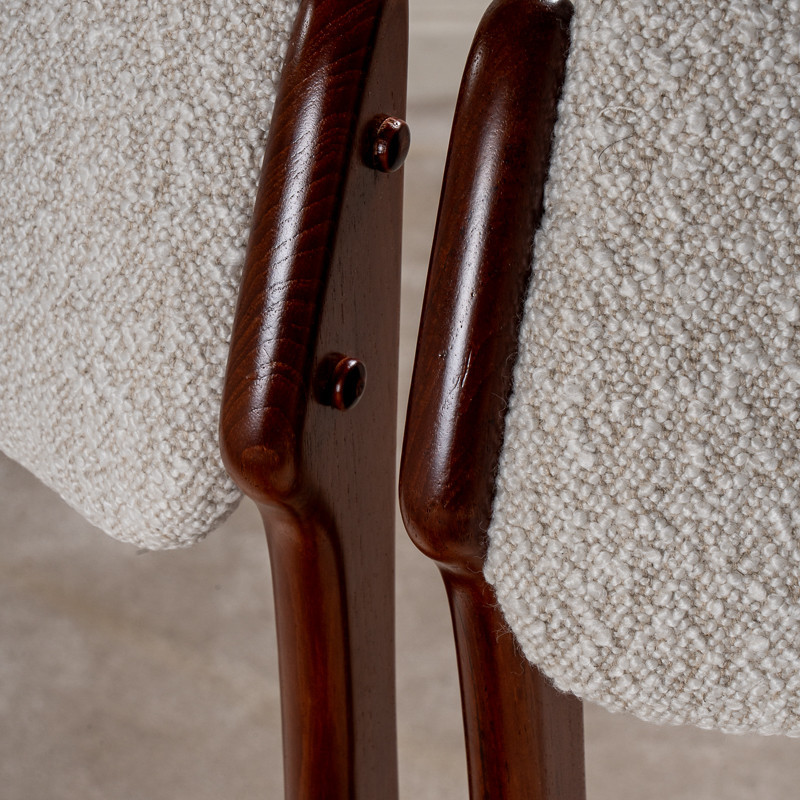 Beautiful Set Of 12 Scandinavian Chairs In Teak-photo-3