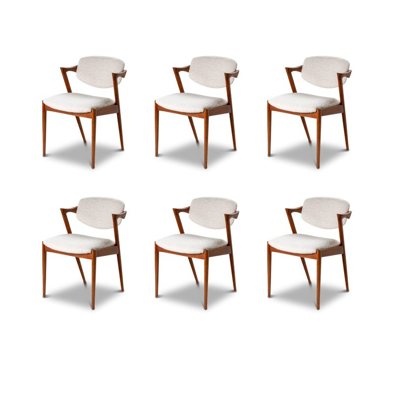 Set Of 8 Scandinavian Teak Chairs, 1960s