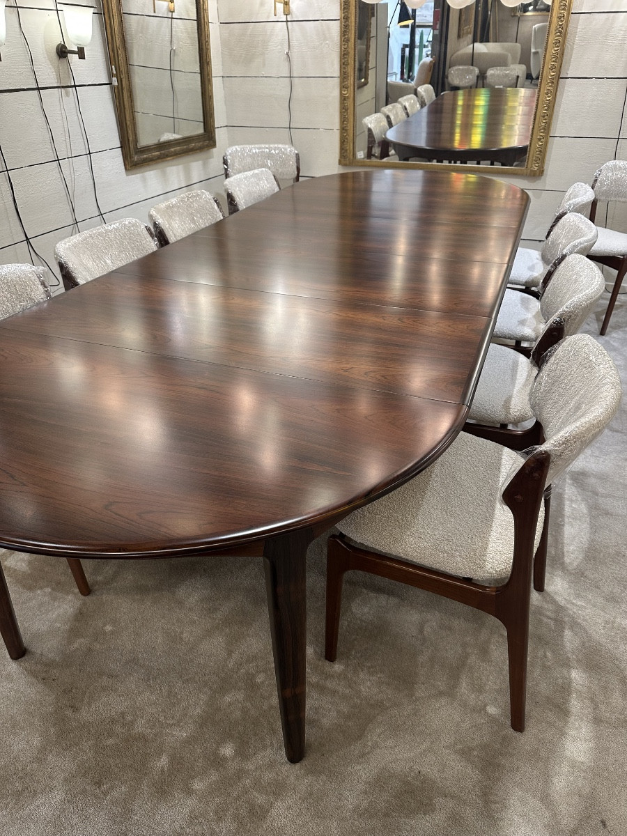 Table scandinave en palissandre pour 12 personnes-photo-2