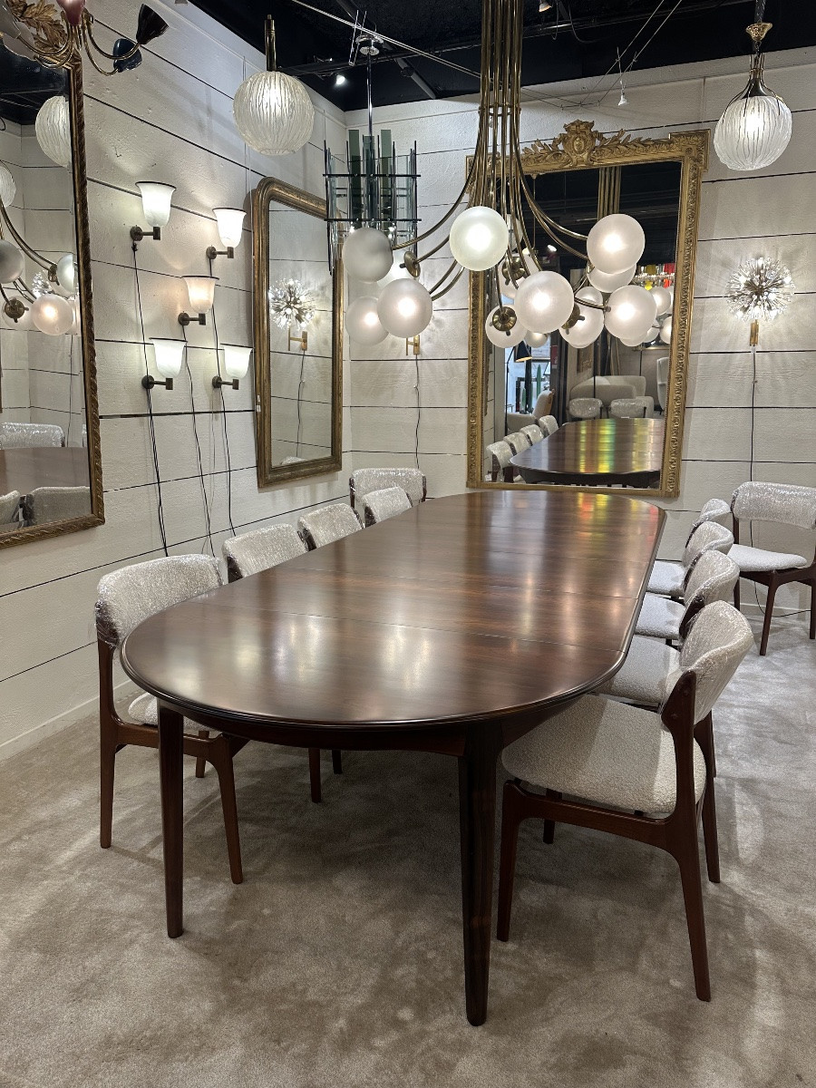 Table scandinave en palissandre pour 12 personnes-photo-1