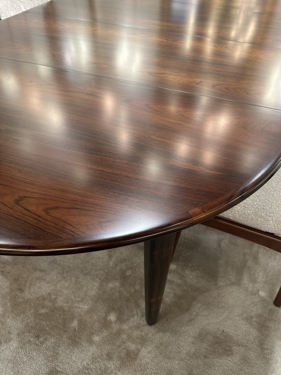 Table scandinave en palissandre pour 12 personnes-photo-3