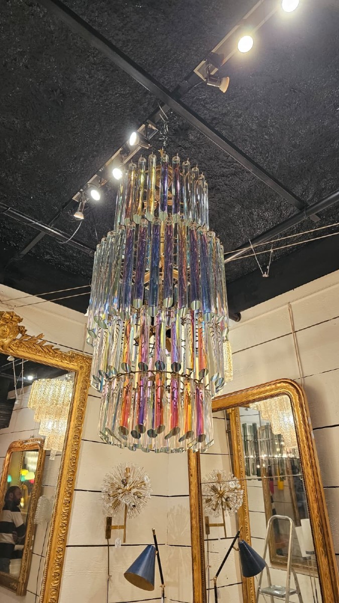 1970 Murano Rainbow Chandelier-photo-2