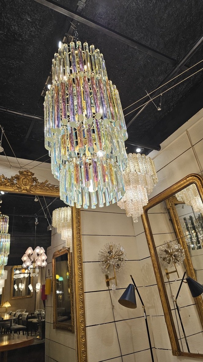 1970 Murano Rainbow Chandelier-photo-3