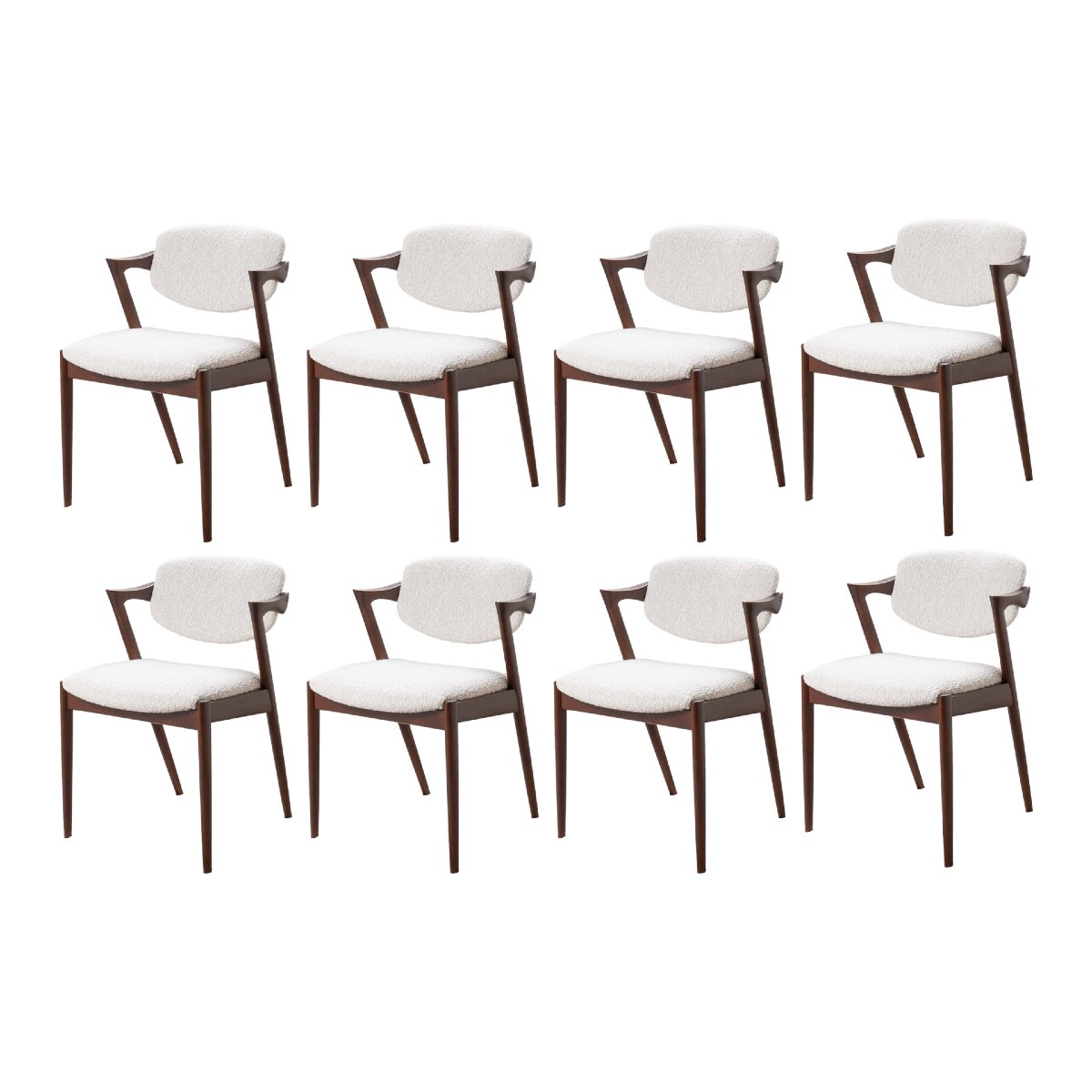 8 Scandinavian Teak Chairs 1960