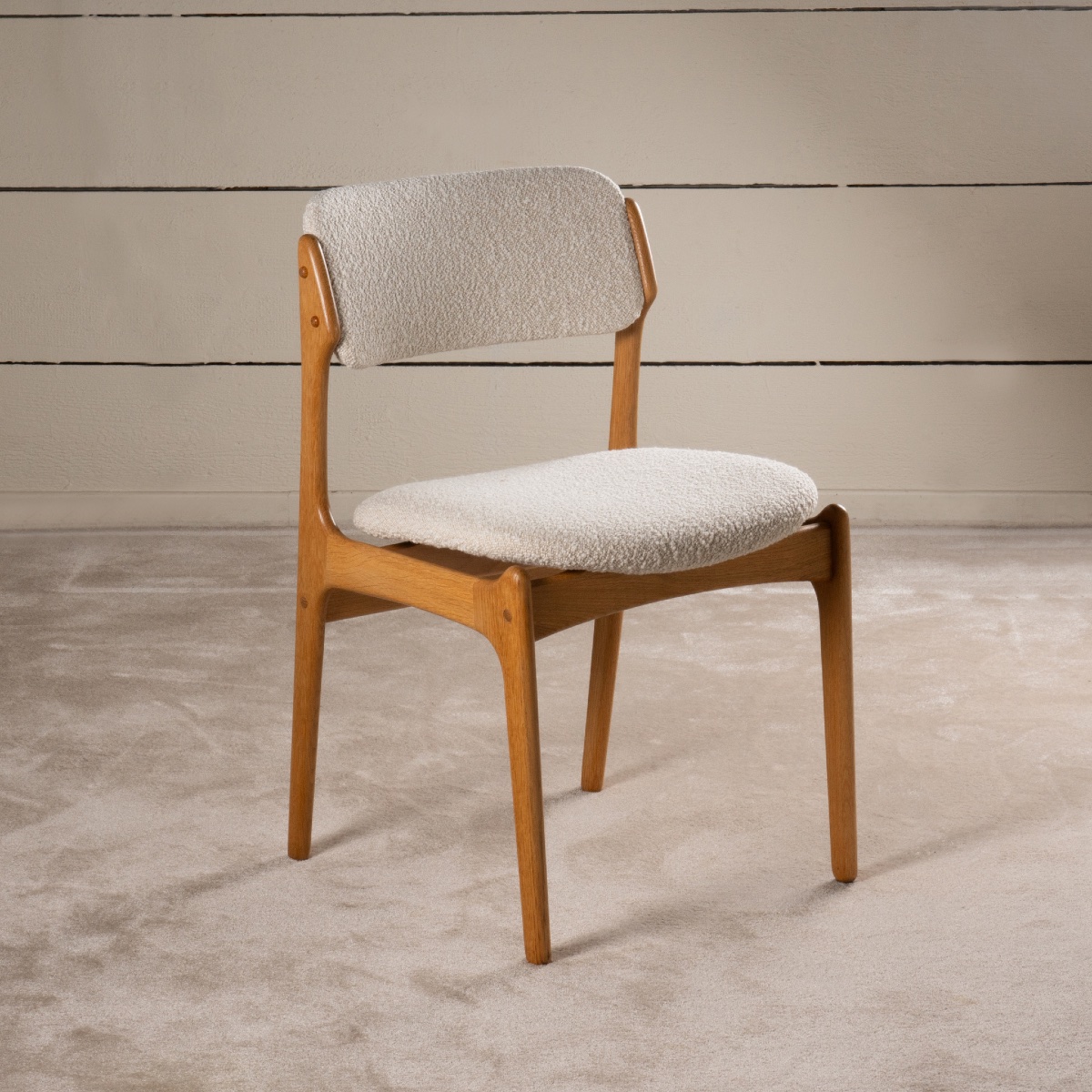 Beautiful Set Of 6 Scandinavian Chairs In Light Oak, 1960-photo-4