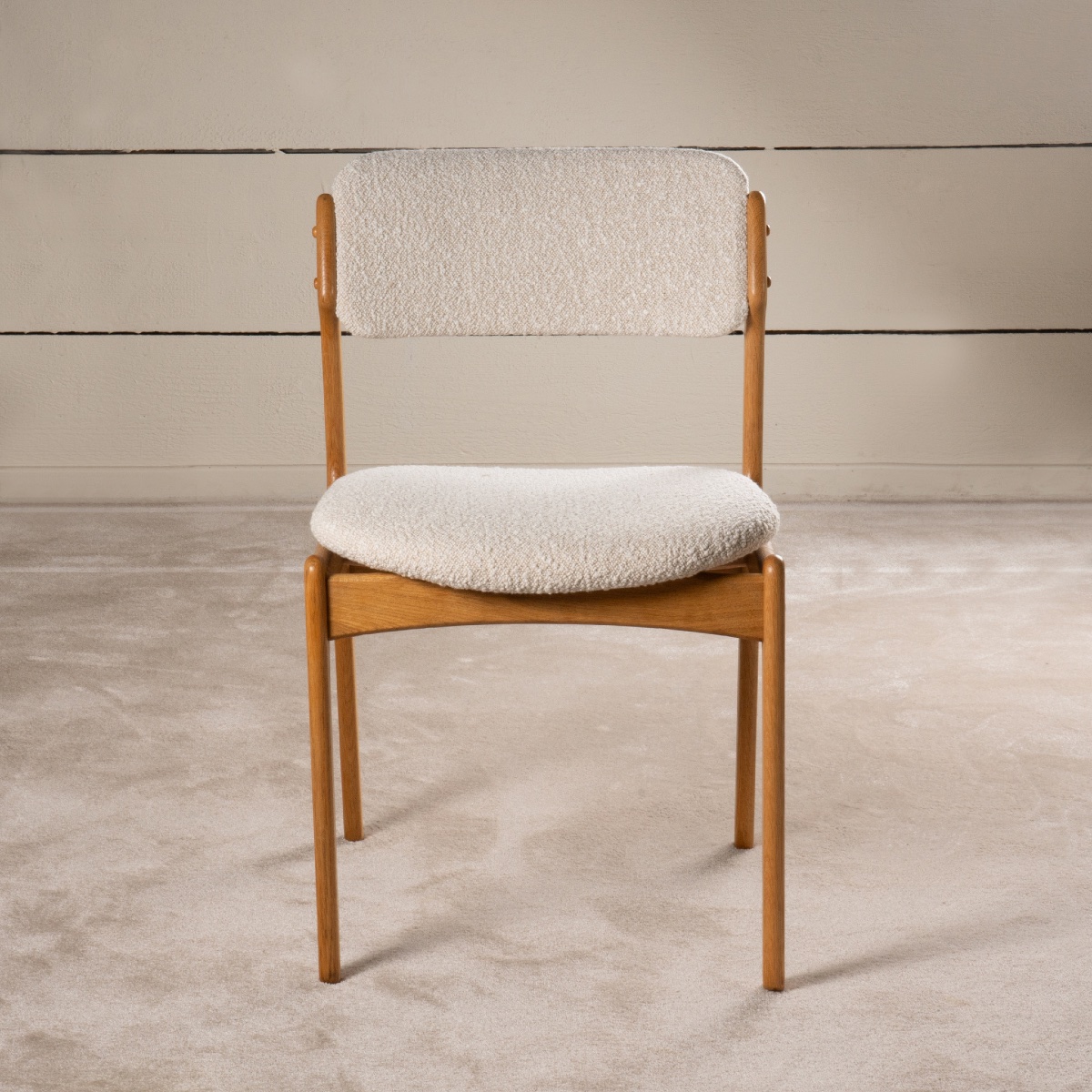 Beautiful Set Of 6 Scandinavian Chairs In Light Oak, 1960-photo-1