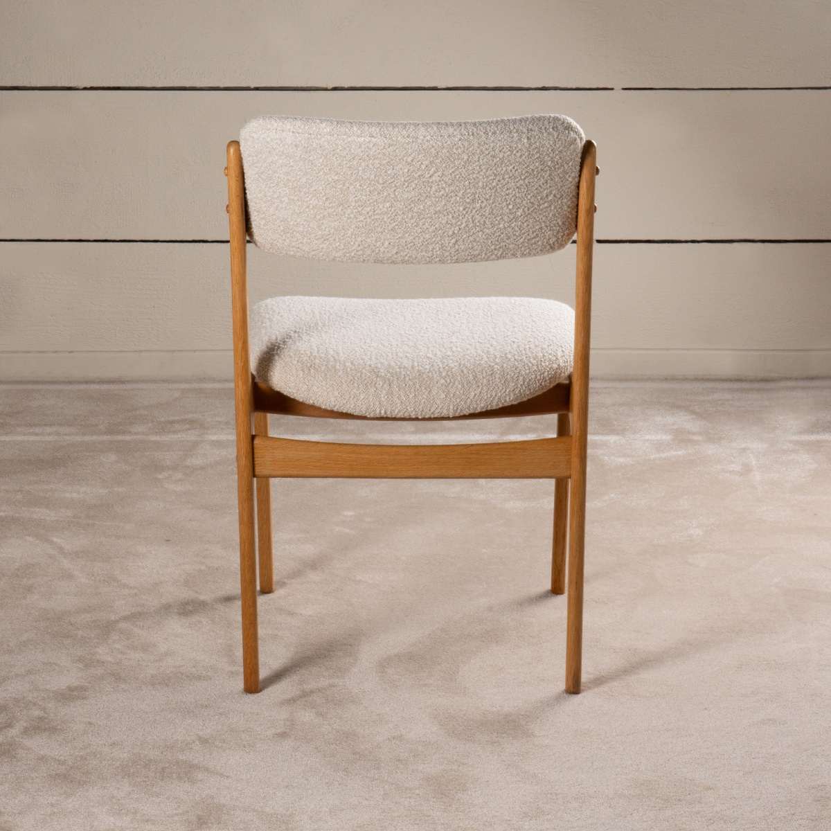 Beautiful Set Of 6 Scandinavian Chairs In Light Oak, 1960-photo-3