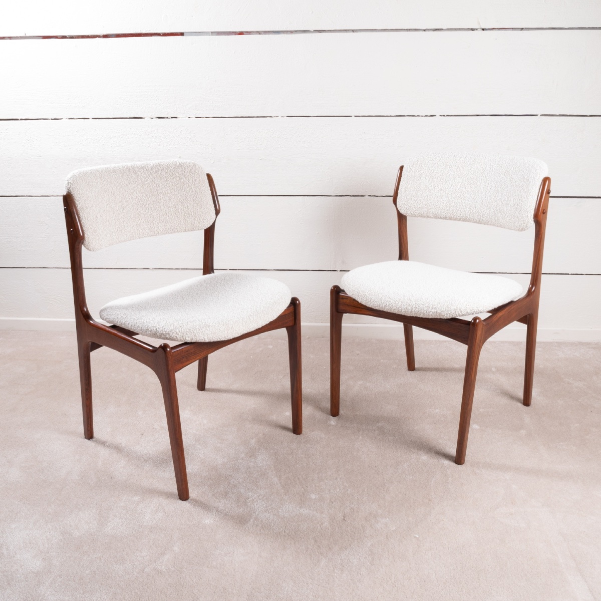 6 Chaises scandinaves en palissandre entièrement restaurées 1960-photo-3