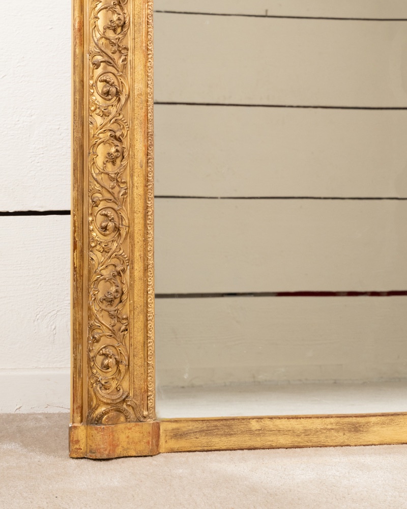 Very Large Mirror, With A Gilded Wooden Mantelpiece - Napoleon III-photo-4