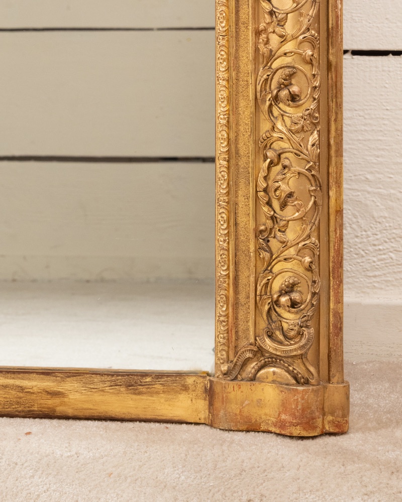 Very Large Mirror, With A Gilded Wooden Mantelpiece - Napoleon III-photo-2