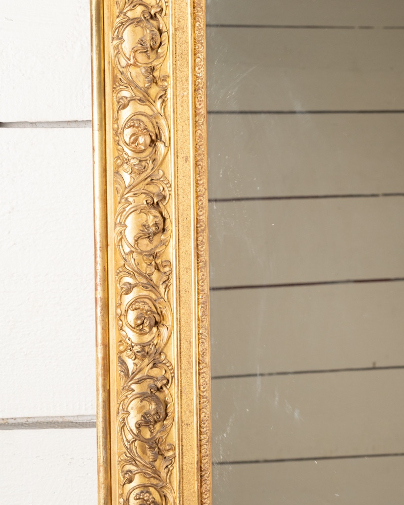 Very Large Mirror, With A Gilded Wooden Mantelpiece - Napoleon III-photo-3