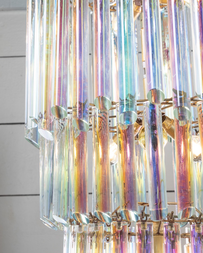 Lustre couleurs arc-en-ciel, verre de Murano - Italie XXe-photo-2