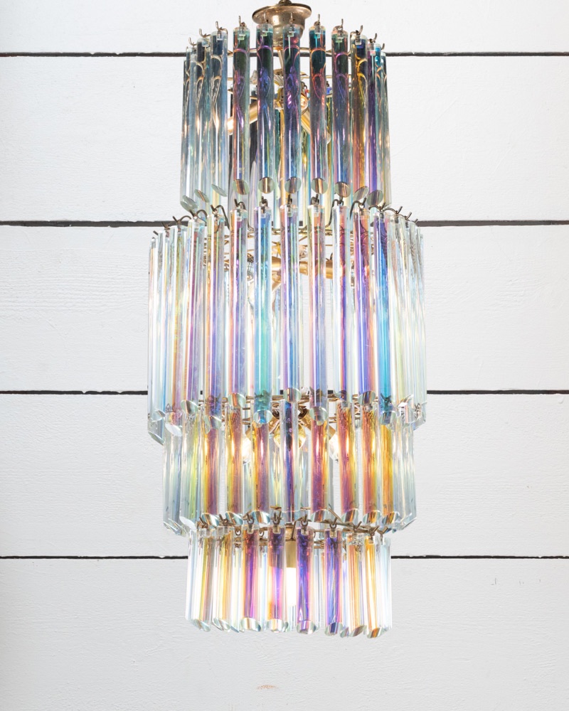 Lustre couleurs arc-en-ciel, verre de Murano - Italie XXe