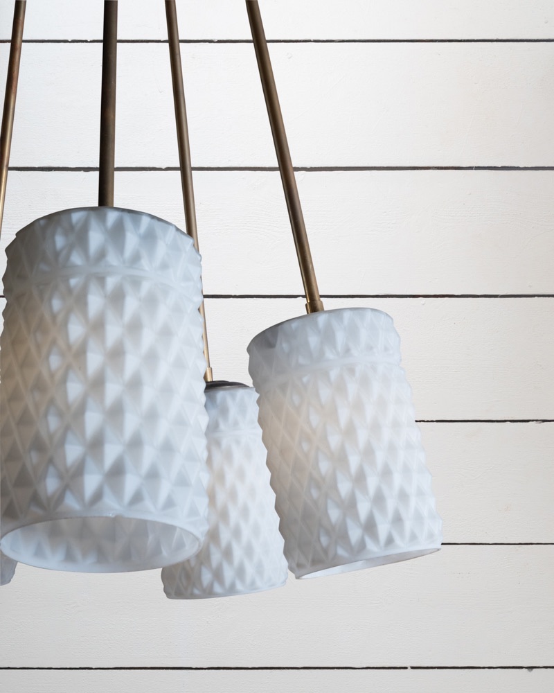 6-arm Chandelier, Murano Glass - Italy, 1970-photo-1