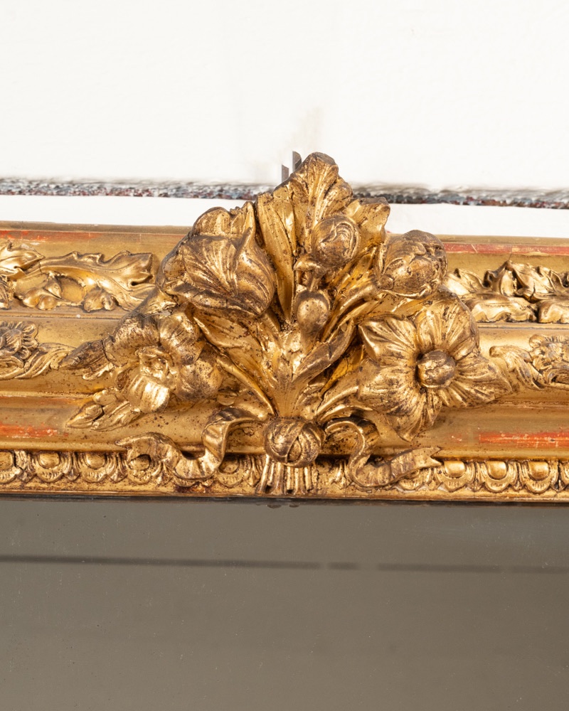 Petit miroir Louis Philippe en bois doré - XIXe-photo-4