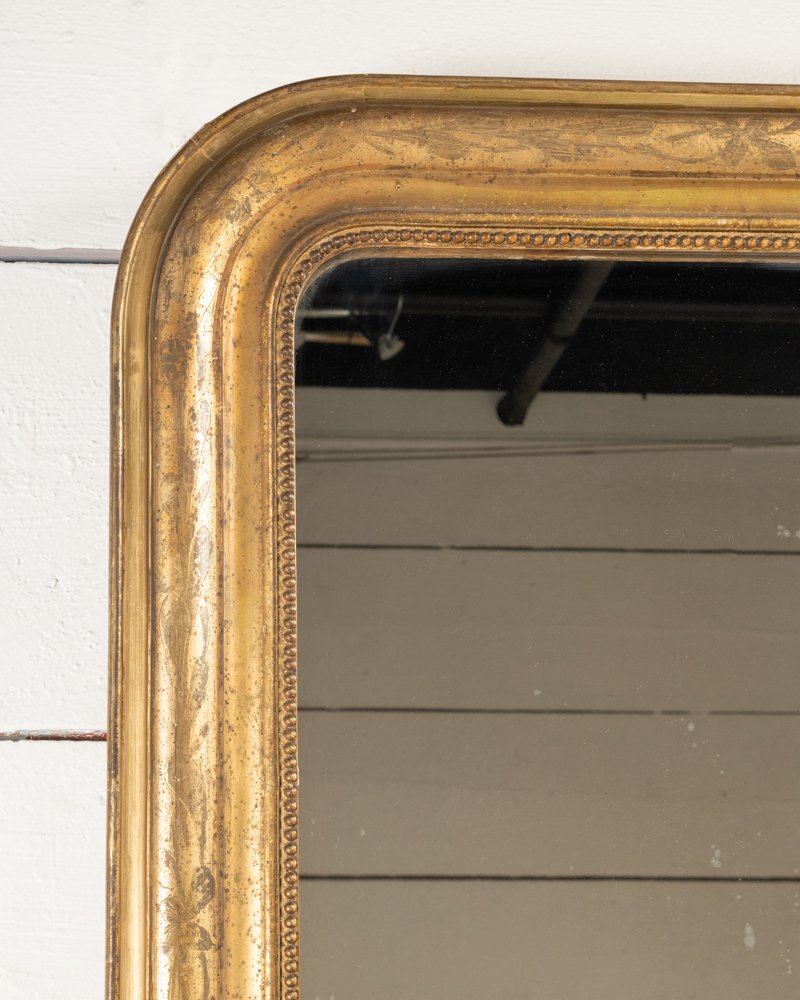 Louis Philippe Mirror, Gilded Wood, H. 160,  95 Inches W. 94 Cm 37 Inches-photo-2